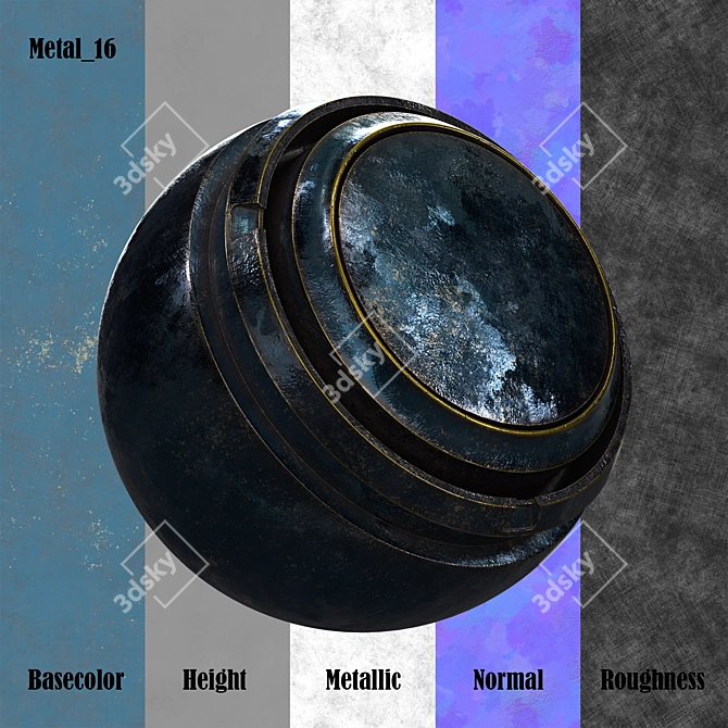 Title: Metallic Texture Pack - 4K PBR 3D model image 5