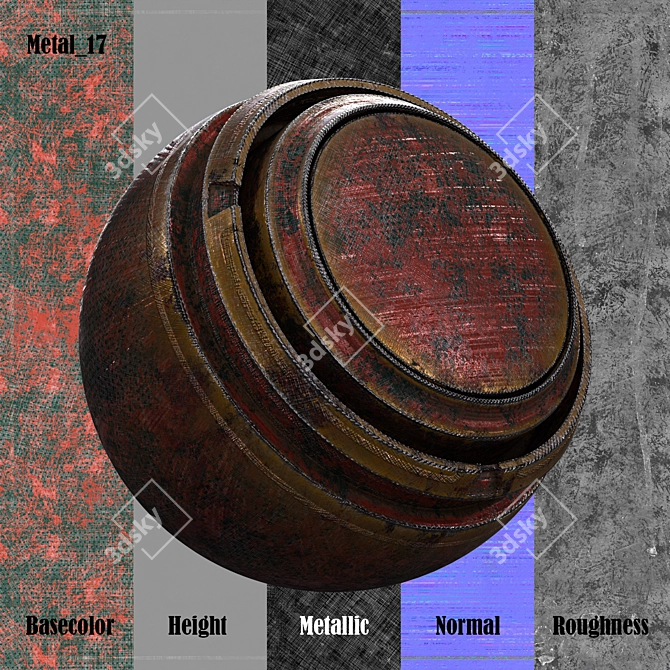 Metallic Texture Pack 4K PBR 3D model image 2