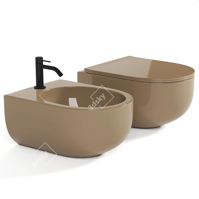 Olympia Milady - Rimless Hanging WC 3D model image 1