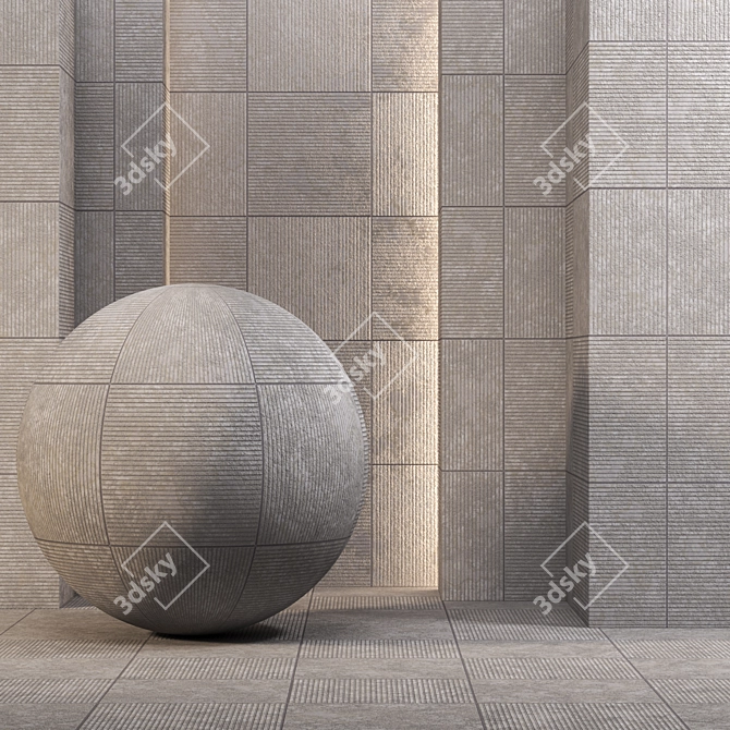 Seamless 4k Concrete Tile Texture 3D model image 1