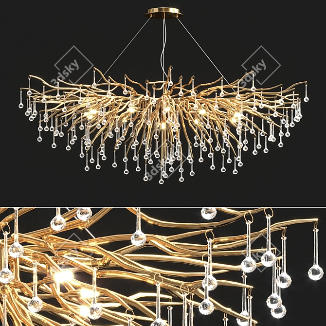 Elegant Marian Chandelier: Captivating Design 3D model image 3