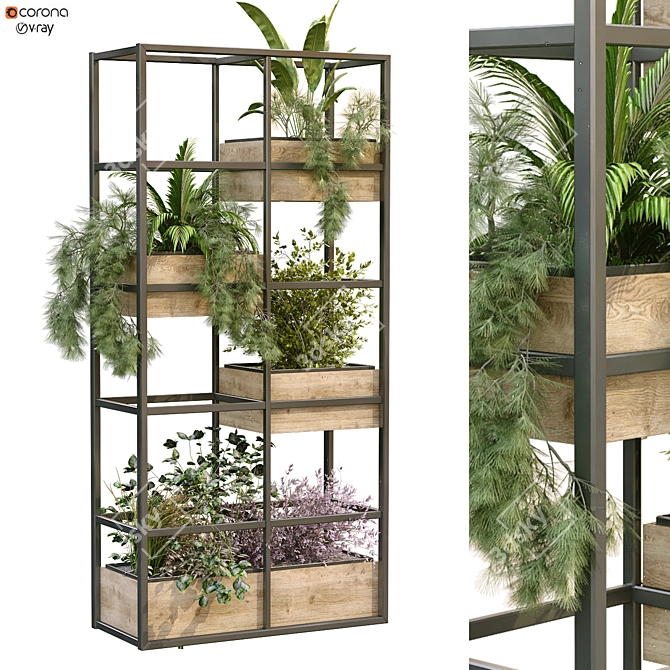 VertiBloom - Modern Vertical Plant Set 3D model image 1