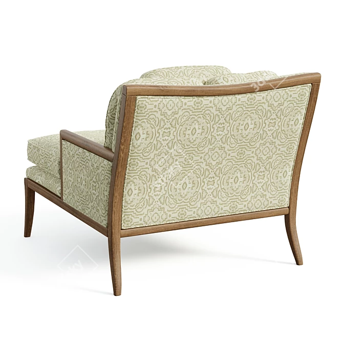 Elegant Florence Chaise: Cozy Indulgence 3D model image 3