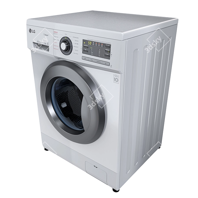 LG 3dMax Washing Machine 3D model image 2