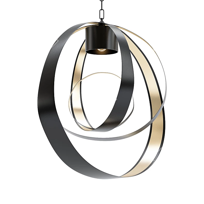 Elegant Lunar Pendant Light 3D model image 1