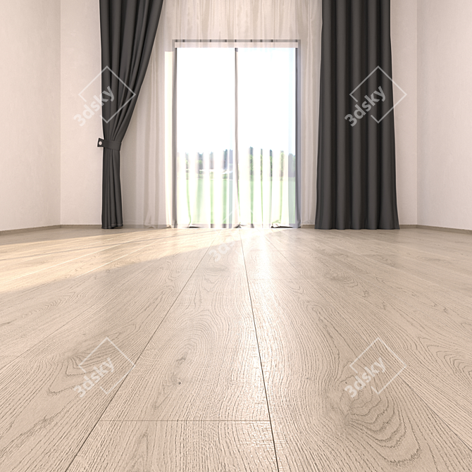 HD Textured Parquet Floor - Canapa Collection 3D model image 2