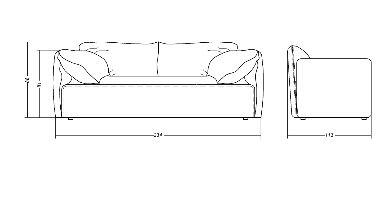 Title: Asti OM Comfort Sofa 3D model image 4