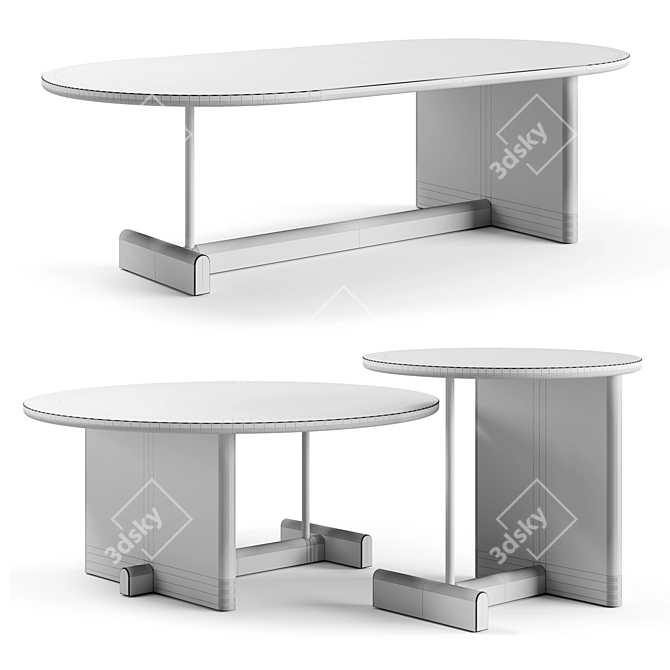 Elegant KOKU Tables by Fogia & Norm 3D model image 2