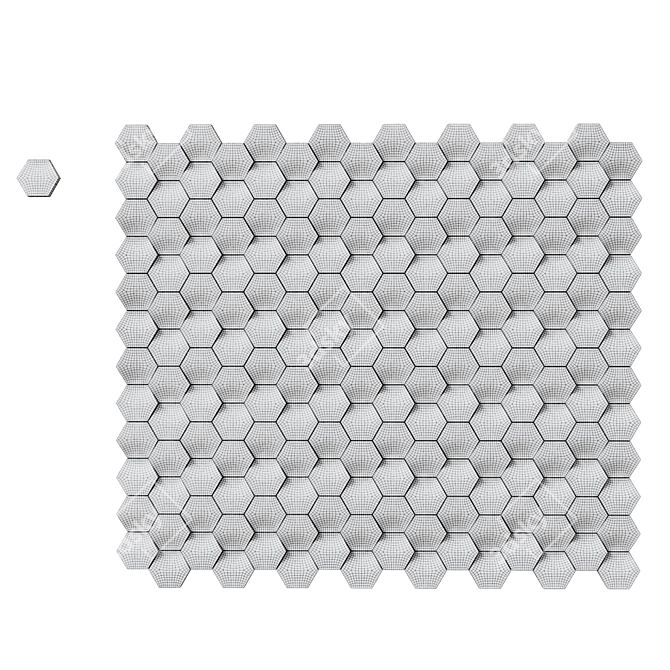 3D PANAL 2: Stylish Decorative Wall Tiles 3D model image 3