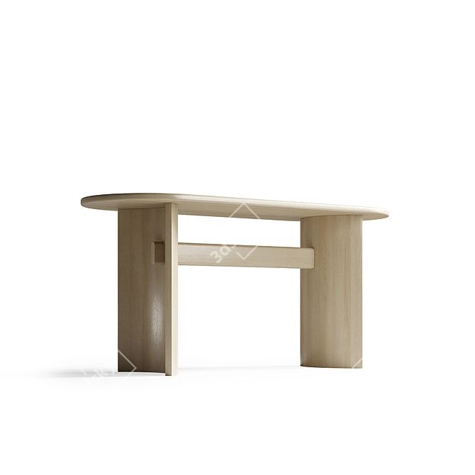 Samurai ST 01 - Stylish Wood Table 3D model image 9