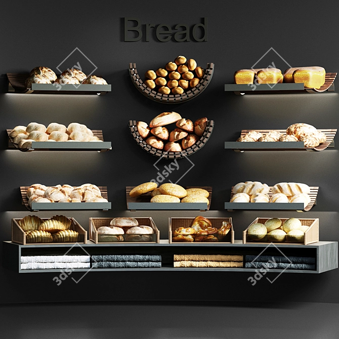 Freshly Baked Bakery Delights 3D model image 1