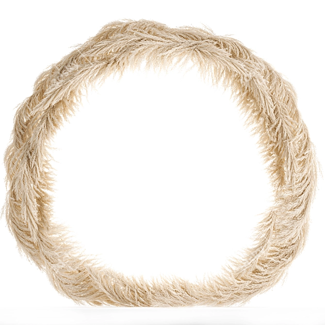 Rustic Reed Arch & Pampas Grass Decor 3D model image 1