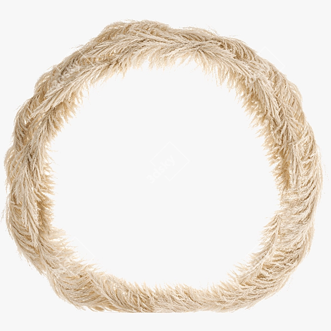 Rustic Reed Arch & Pampas Grass Decor 3D model image 5
