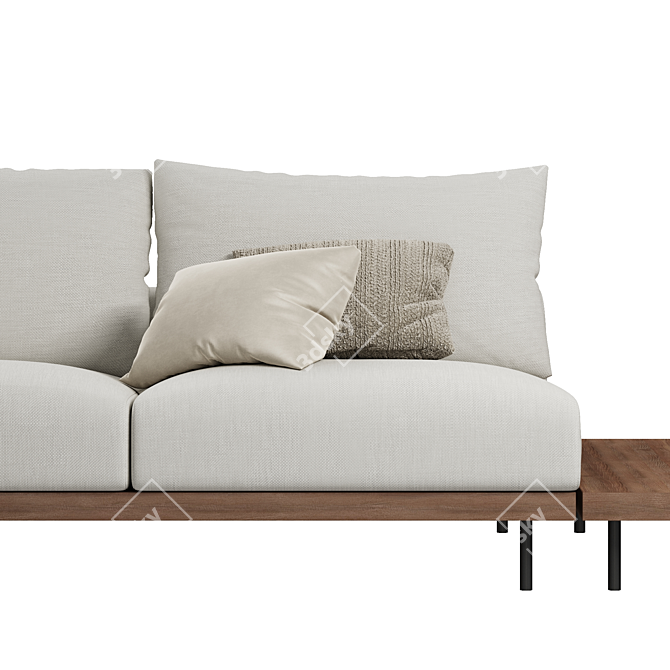 Modern Zita Corner Sofa Set 3D model image 4