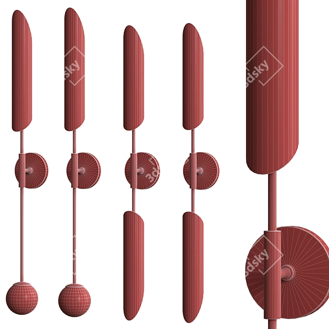 Modern Ion Wall Lamp - Stylish Lighting 3D model image 3