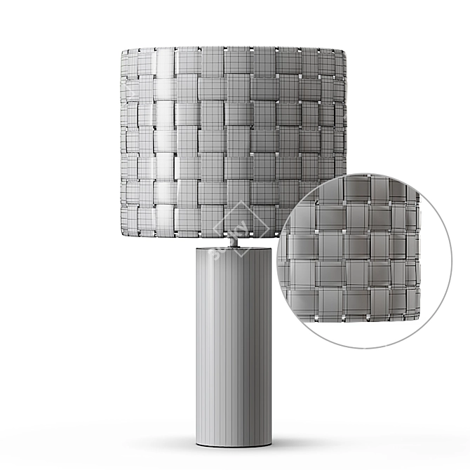 Shinola Parker Rustic Wood Table Lamp 3D model image 6