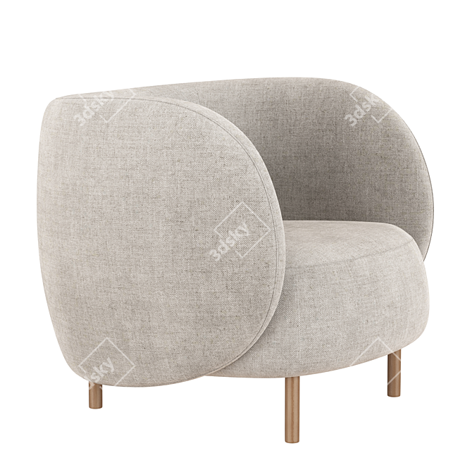 Modern Hepworth Armchair: Sleek Design, 2013 Version 3D model image 1