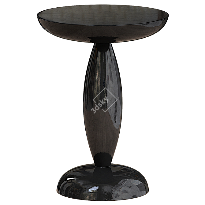 Sleek Noir Adonis Side Table 3D model image 1