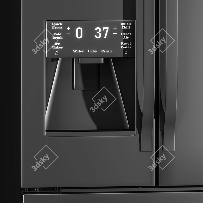 Modern Stainless Steel LG Kitchen Set 3D model image 5