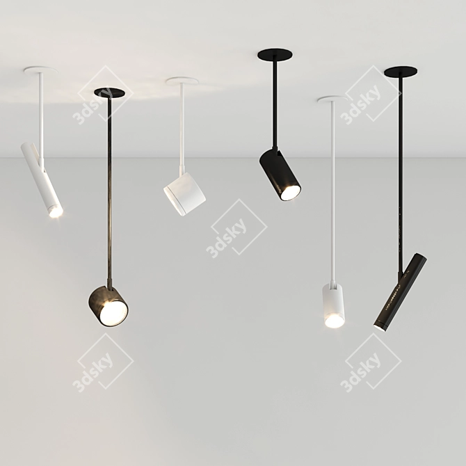 Elegant Newton Spotlights: Illuminate with Style 3D model image 3