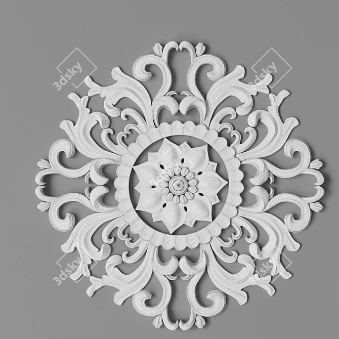 3D Max-Ready Trim Ornaments 3D model image 4