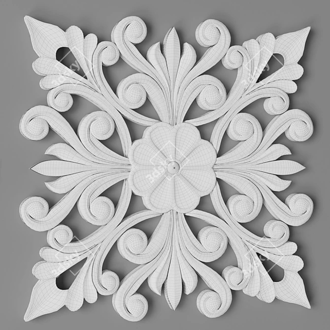 3D Max-Ready Trim Ornaments 3D model image 5