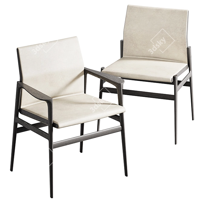 Sleek and Stylish Poliform Chairs 3D model image 1