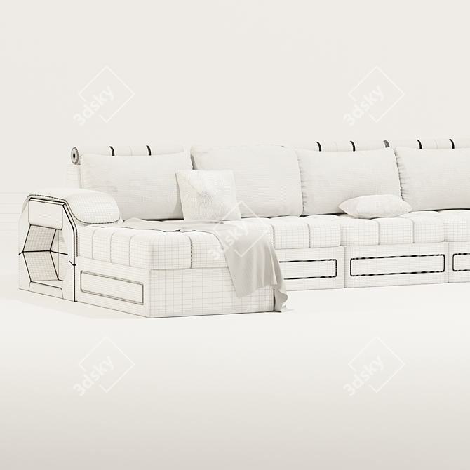 Elegant U Novare Canape 3D model image 2