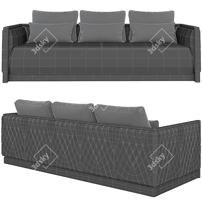 Contemporary Miami Sofa: Modern & Stylish 3D model image 4