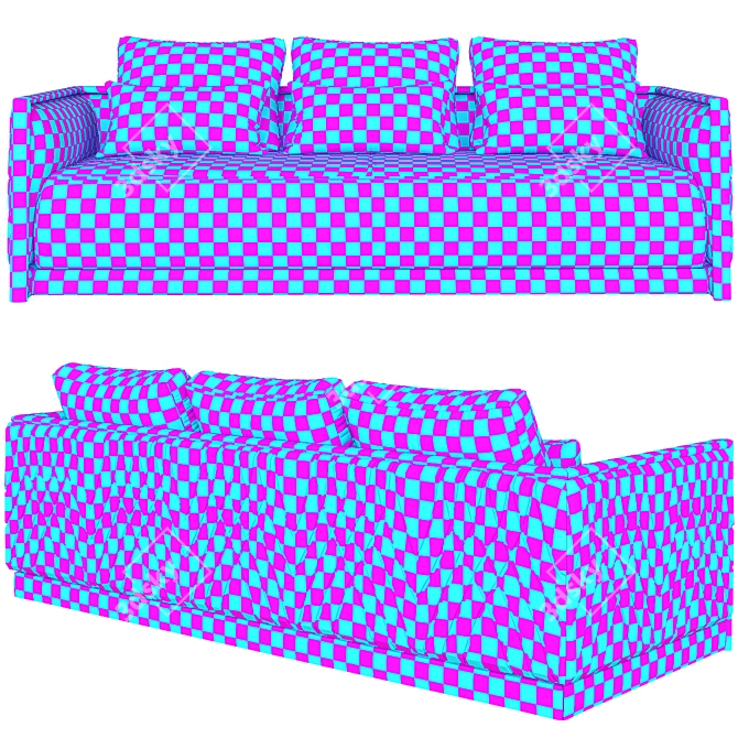 Contemporary Miami Sofa: Modern & Stylish 3D model image 5