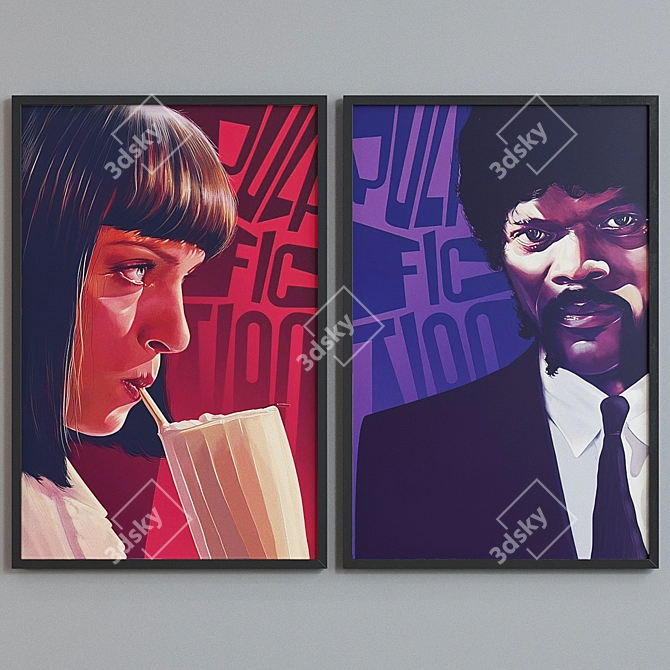 Modern Film Poster Picture Frames 3D model image 5