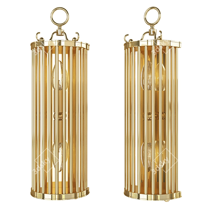 Sleek Glass Wall Sconce by Mark D. Sikes 3D model image 1