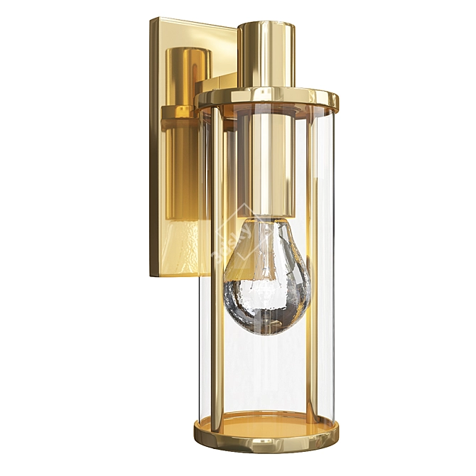 Modern Minimalist Wall Sconce 3D model image 1