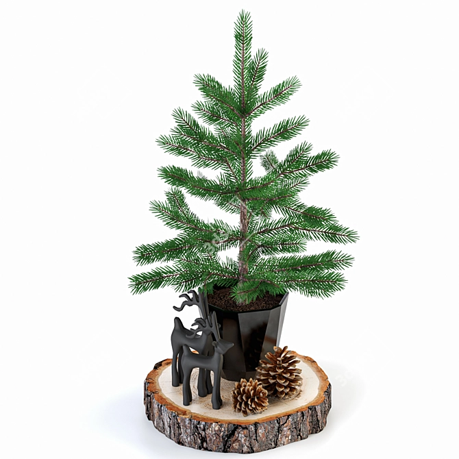 Sleek Christmas Decor: Minimalistic, Simple, Stylish 3D model image 2