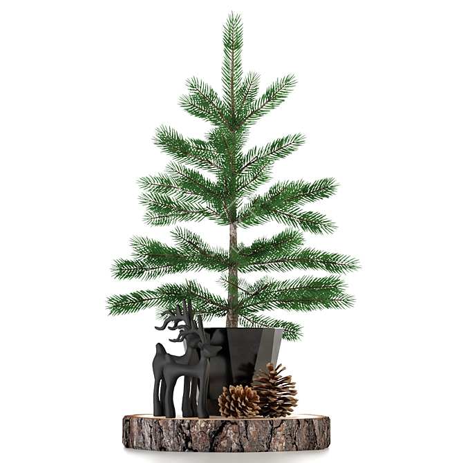 Sleek Christmas Decor: Minimalistic, Simple, Stylish 3D model image 3