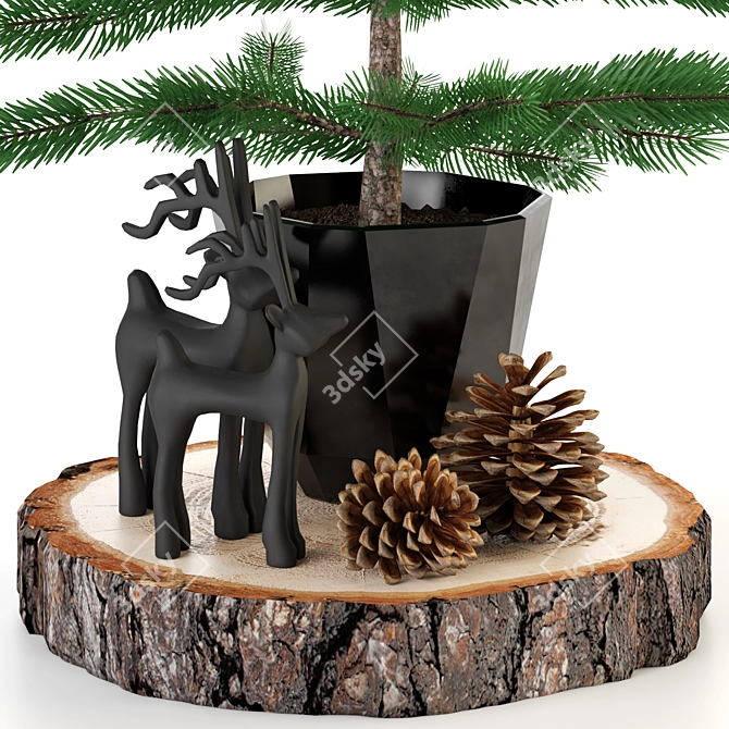 Sleek Christmas Decor: Minimalistic, Simple, Stylish 3D model image 4