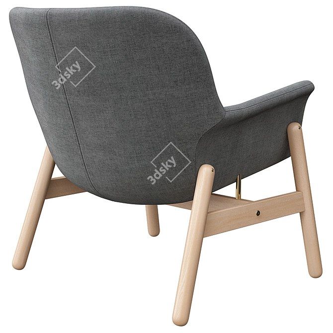 Modern Vedbo Chair - Light Brown-Pink 3D model image 7