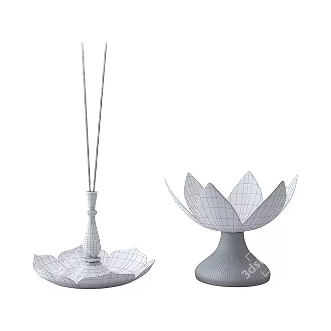 Sacred Lotus Tea Lights 3D model image 2