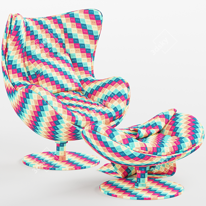 Cozy Egg Chair: The Perfect Nest 3D model image 5