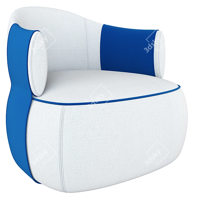 Trussardi Larzia Armchair: Elegant Comfort for Your Home 3D model image 5