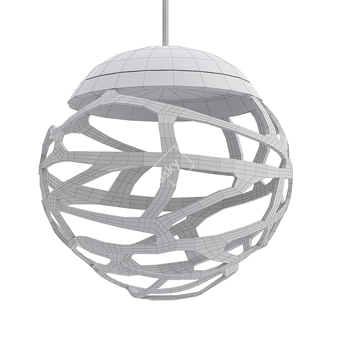 Sleek Black Pendant Cluster 3D model image 2
