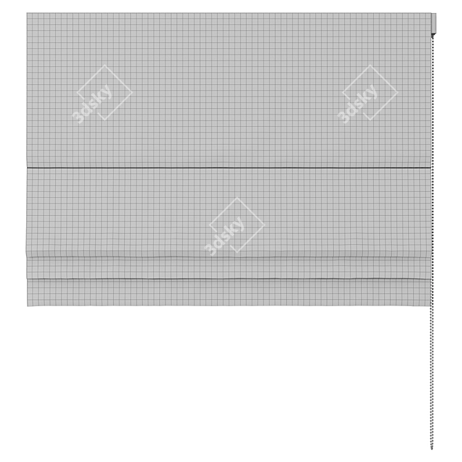 Elegant Roman Curtains in Rebbio 3D model image 3