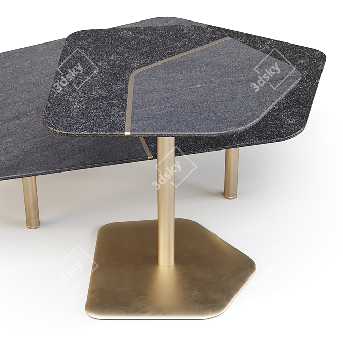 Elegant Brink Coffee & Side Tables: Italian Design 3D model image 2