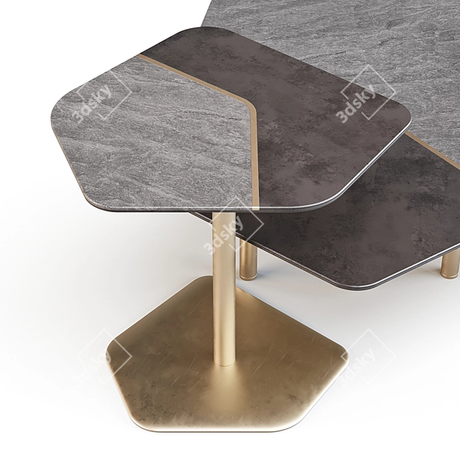 Elegant Brink Coffee & Side Tables: Italian Design 3D model image 5