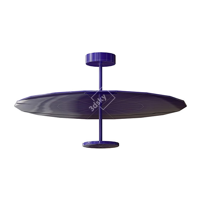 Sleek LED Metal Ceiling Lamp 3D model image 2