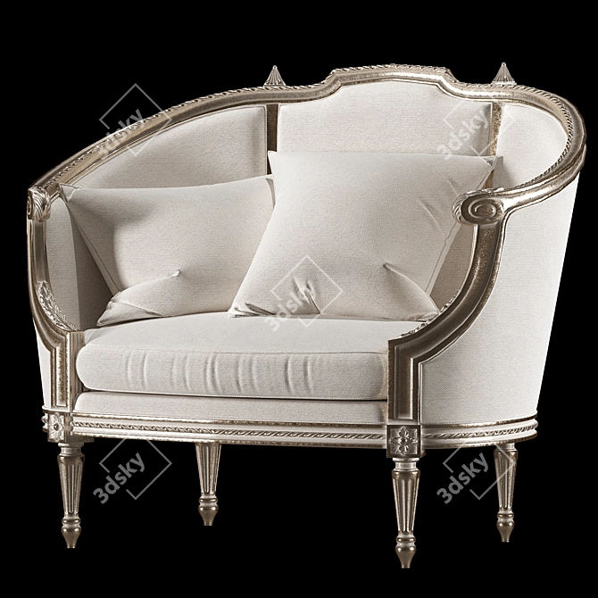 Roberto Giovannini and Eloquence Armchair: Timeless Elegance 3D model image 1