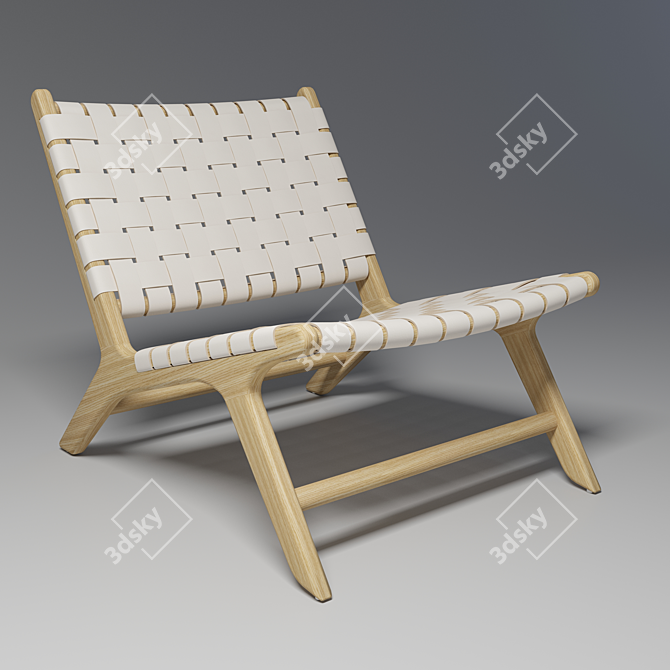Classic Leather Armchair: Barnaby Tanner 3D model image 1