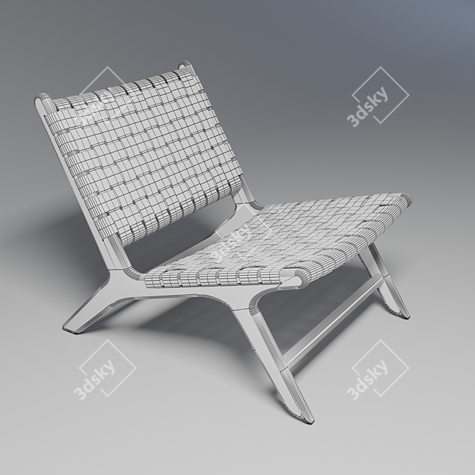 Classic Leather Armchair: Barnaby Tanner 3D model image 3
