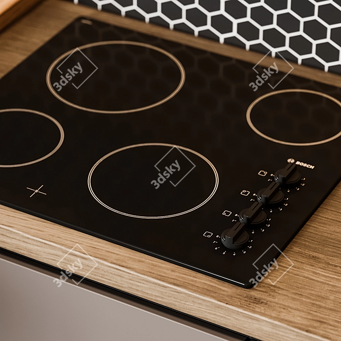  Modern51 Kitchen: Customizable, Stylish & Efficient 3D model image 2