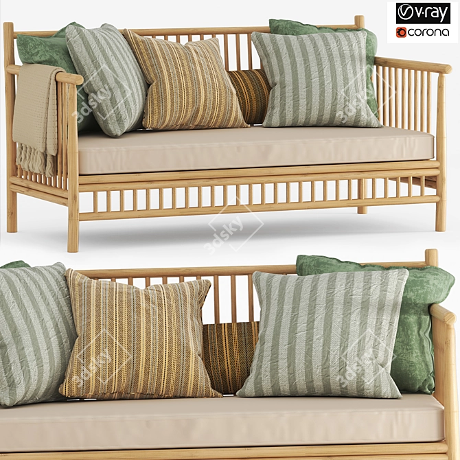 Bamboo Loungeset: Exotan 2015 3D model image 1